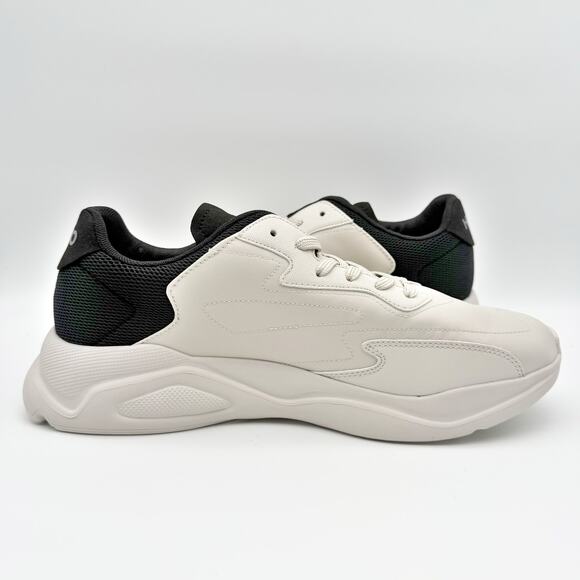 HUGO Mens Leon Running Sneaker US 12 EU 45 Light Grey White Athletic NIB main image 12